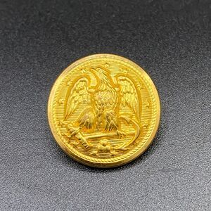 Navy Gold Tone Eagle with Anchor Waterbury Button Conn. Replacement Button (a1)
